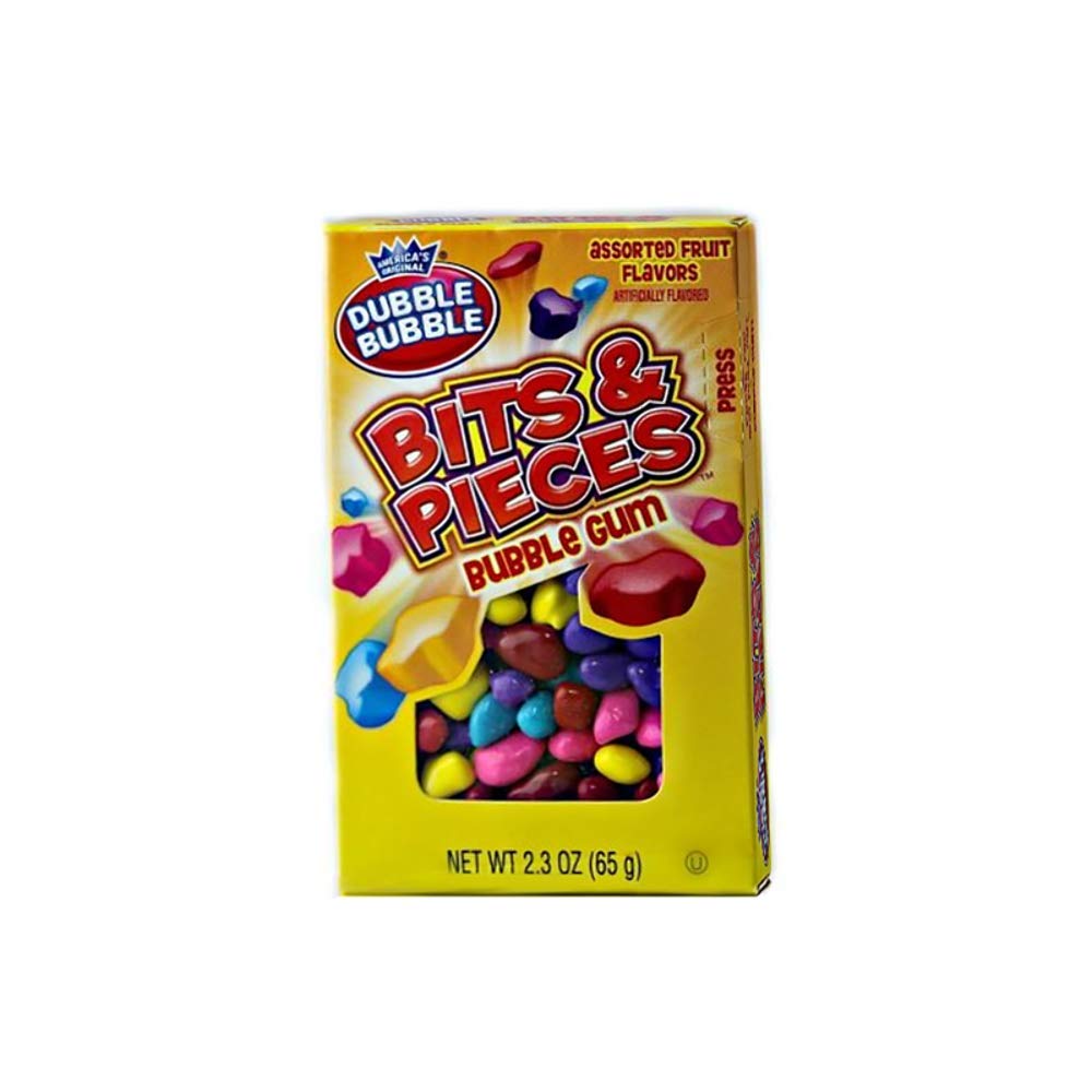 Dubble Bubble Bits & Pieces Bubble Gum, 24 Pack of 2.3oz Boxes