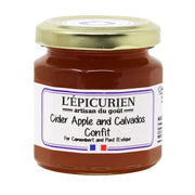 L'Epicurien, Apple Cider Confit French Jam with Calvados Brandy | Non-GMO | Gluten-Free | All-Natural, 4.4 Ounce Jar
