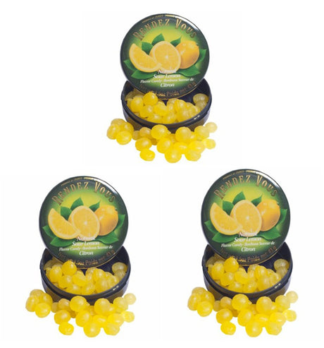 Natural Sour Lemon Flavor Bonbons Saveur De Citron Hard Candy (Bonbons Saveur De Citron) - 1.5oz
