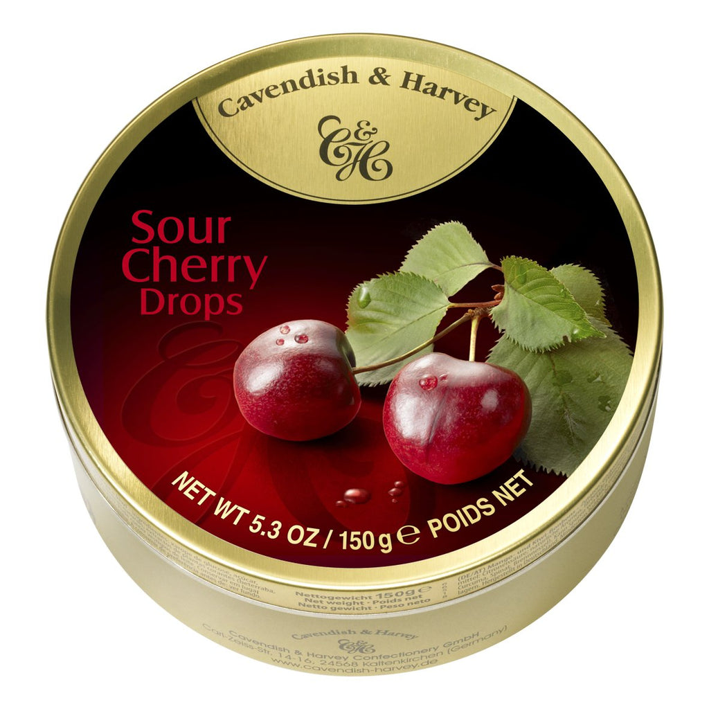 Cavendish & Harvey Fruit Candy Tin, Sour Cherry, 5.3 Ounce (Pack of 12)