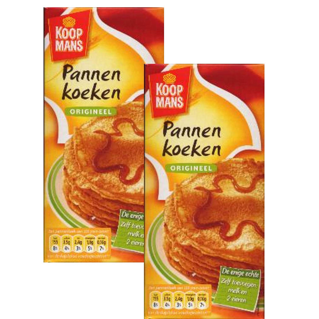 Koopman's Dutch Pancake Mix, Pannen Koeken - (Multiple Sizes) - Original PannenKoeken Mix, Dutch Holland Import, 14.1 Oz. Per Box