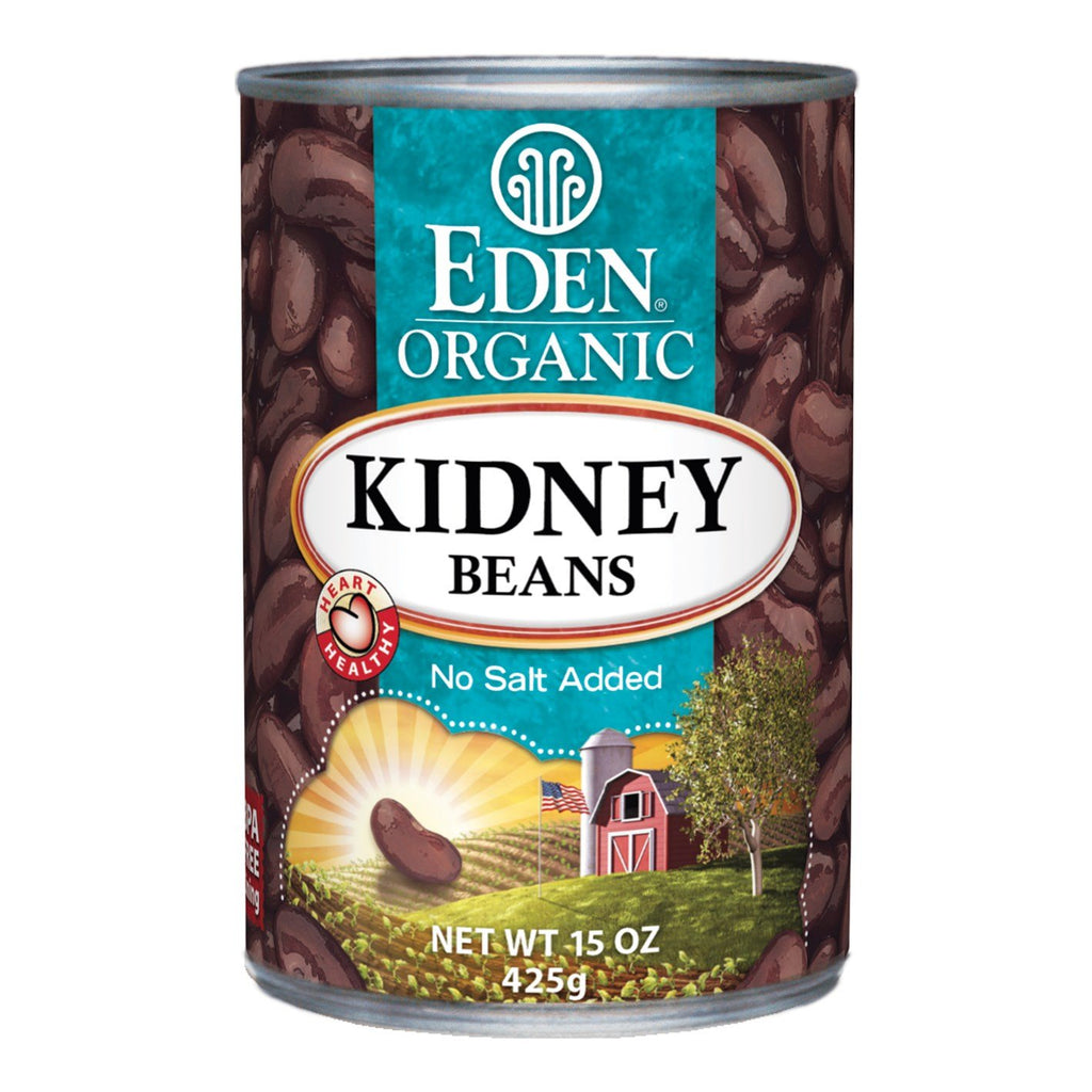 Eden Organic Kidney Beans, No Salt Added, 15-Ounce Cans (Pack of 12)