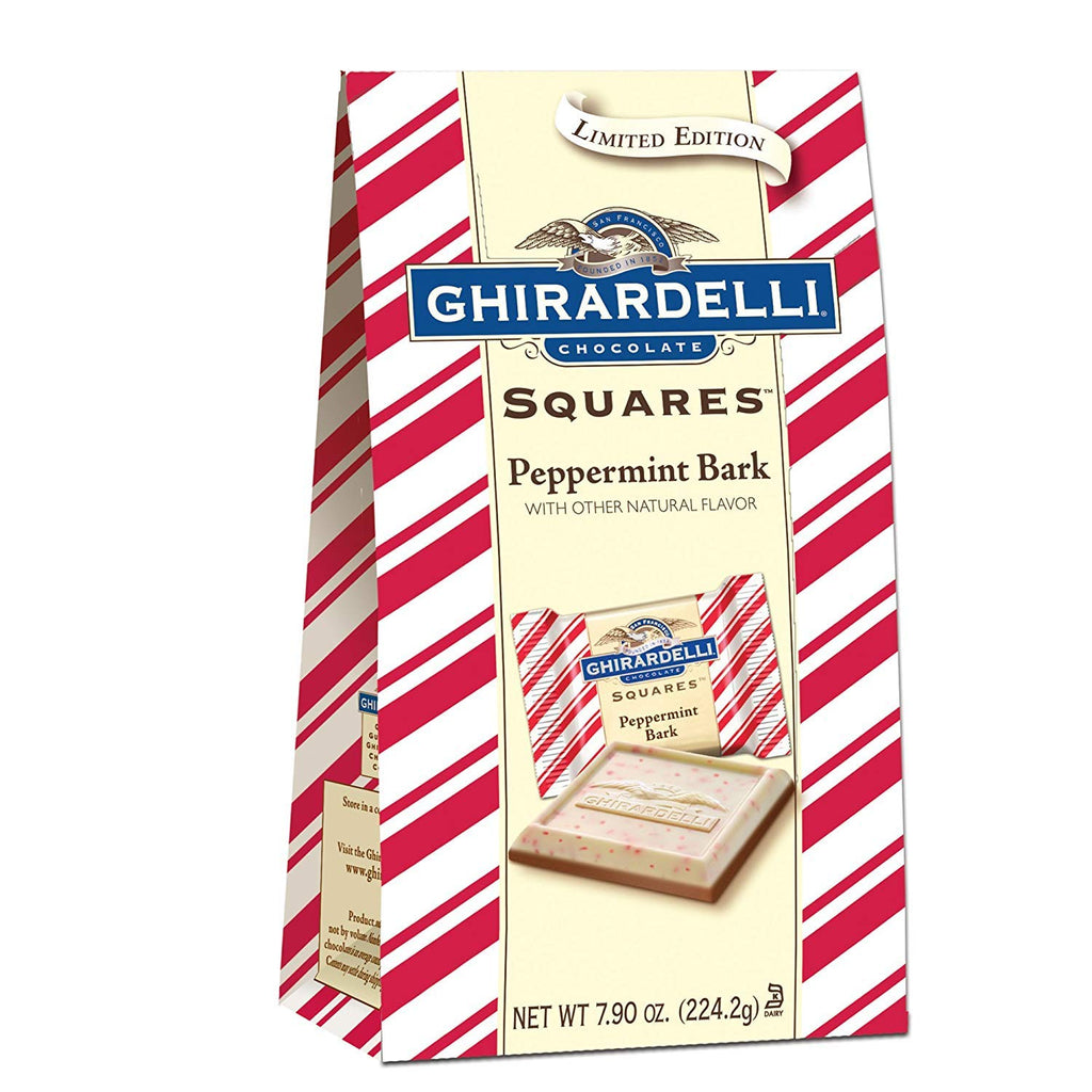 Ghirardelli Peppermint Bark Milk and White Chocolate Squares – 7.90 oz. (224.2g)