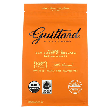 Guittard Organic Semisweet Chocolate Baking Wafers, 66%