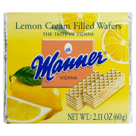 Manner Lemon Cream Filled Wafers 2.54 oz (Pack of 12)