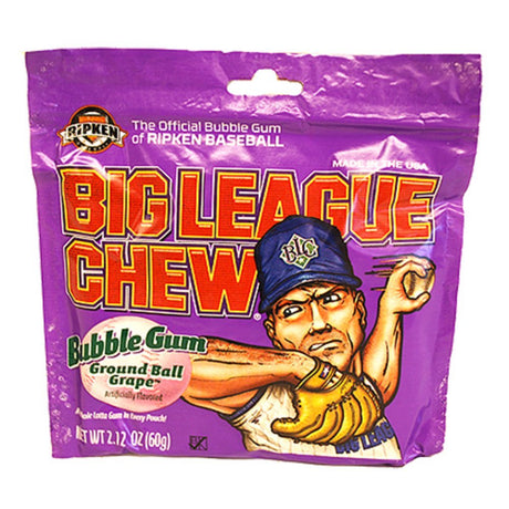 Big League Chew Bubble Gum, Grape, 12Count