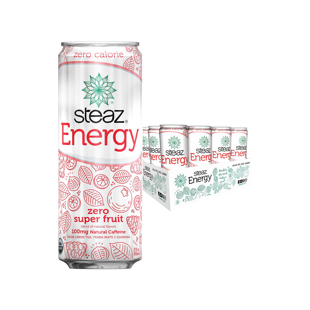 Steaz Organic Zero Calorie Energy Drink,12 OZ