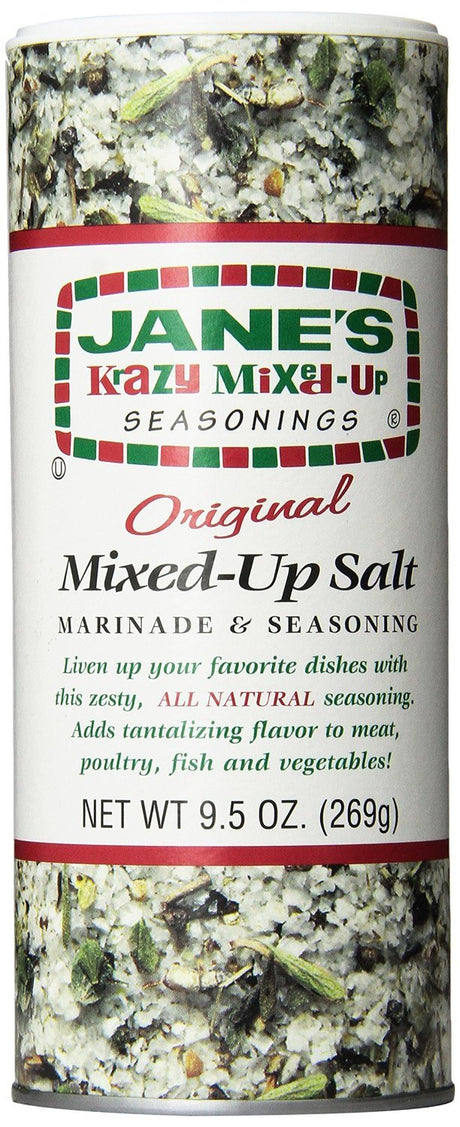 Jane's Krazy Seasonings Mixed Up Salt Canister, 9.5 Ounce