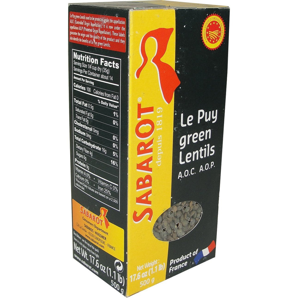 Sabarot French Green Lentils from Le Puy - 500g - 16.6 oz