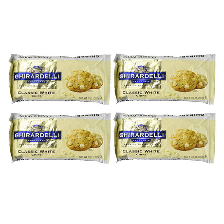 Ghirardelli Classic White Chocolate Chip, 11 oz, (Pack of 4)