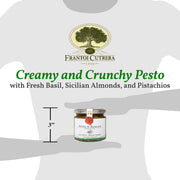 Frantoi Cutrera Basil Pesto Pasta Sauce and Bruschetta Topping - Product of Italy