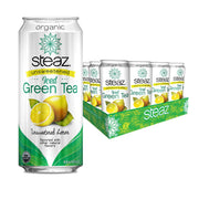 Steaz Unsweetened Iced Green Tea,, 16 OZ (Unsweetened Lemon)