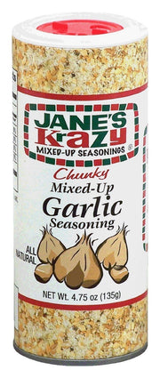 Jane's Krazy Chunky Mixed-Up Garlic Seasoning, 4.75 Ounce