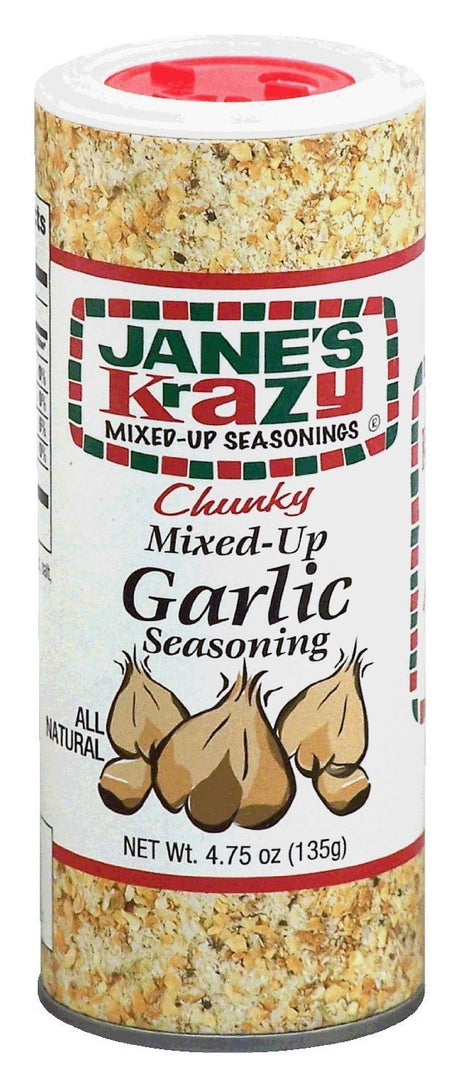 Jane's Krazy Chunky Mixed-Up Garlic Seasoning, 4.75 Ounce