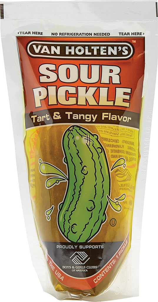 Van Holten's - Pickle-In-A-Pouch Jumbo Sour Pickles - Individually Pouched 12 Pack