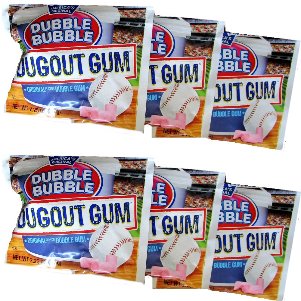 Dubble Bubble Dugout Gum Pouch, Original Flavor, (6 - 2.25 Oz Pack)
