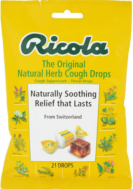 Ricola Natural Herb Cough Drops Original 21 Each (Pack of 2)