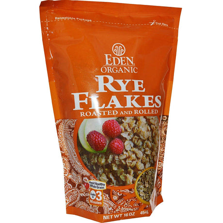 Eden Foods, Organic, Rye Flakes, Roasted and Rolled, 16 oz (454 g) Eden Foods, Organic, Rye Flakes, Roasted and Rolled, 16 oz (454 g) - Pack Of 2