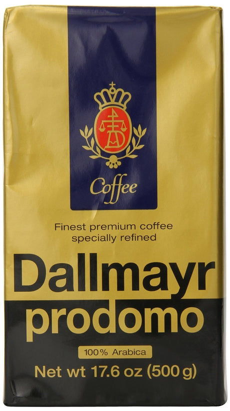 Dallmayr Gourmet Coffee, Prodomo (Ground), 17.6-Ounce Vacuum Packs (Pack of 2)