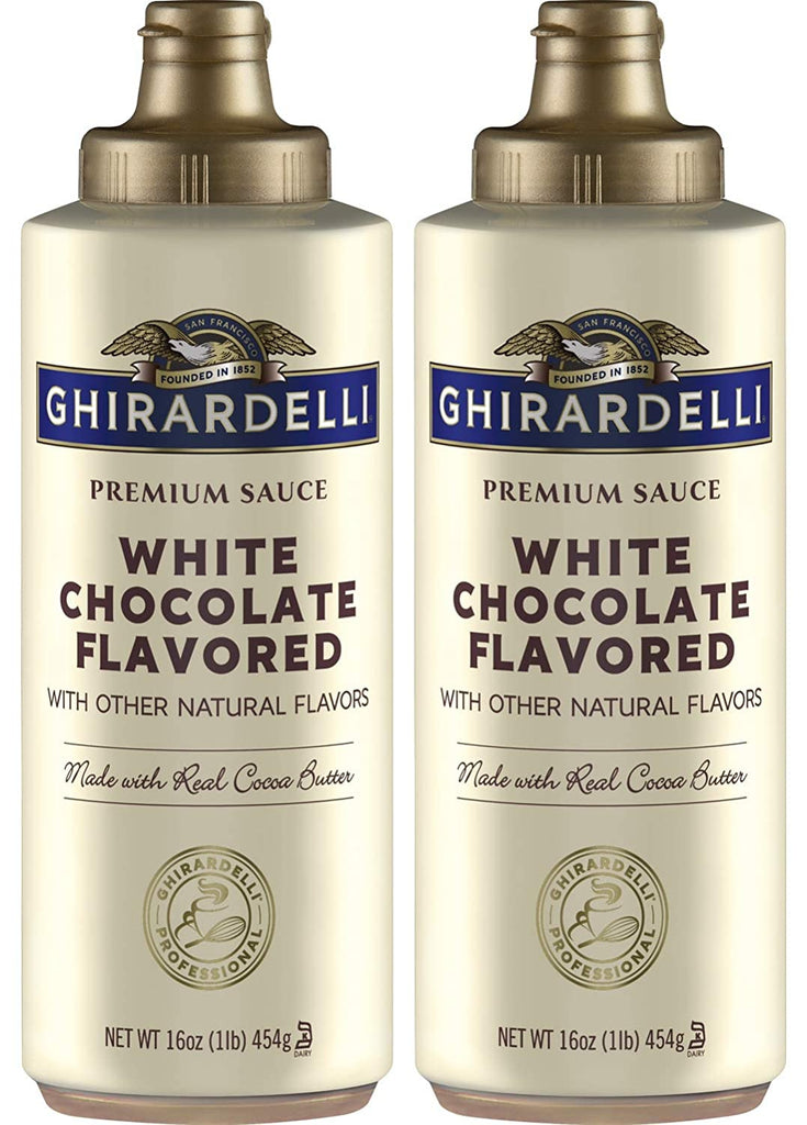 Ghirardelli White Chocolate Sauce 16 oz Squeeze Bottle (Pack of 2)