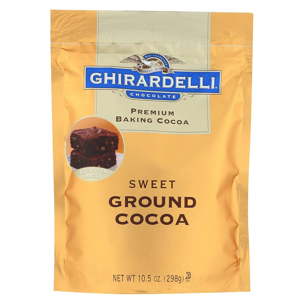 Ghirardelli Sweet Ground Cocoa Chocolate Powder, 10.5 Ounce Pouch -- 6 per case.