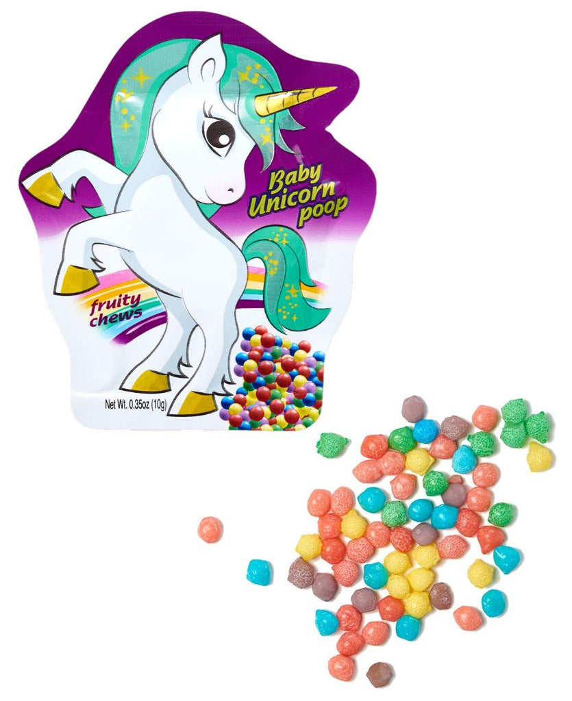 Baby Unicorn Poop Mini Fruit Chews, 12 Unicorn Party Favors Candy Bags, Party Candy, Rainbow Candy,Unicorn Candy,Mini Unicorn Treats,Party Favors,Unicorn Poop Candy(Pack of 12)By Cartwheel Confections
