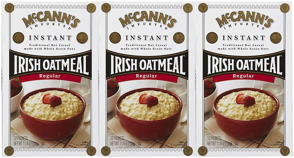 McCann's Irish Oatmeal, Instant Oatmeal, Regular, 12 Packets, 28 g Each (3 pack)