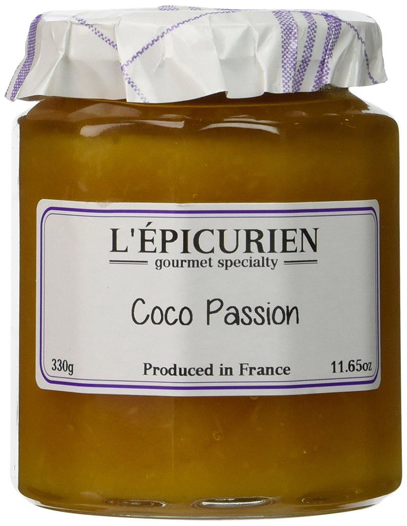 Coco Passion - Coconut and Passion Fruit Jam - L'Epicurien 11.6 oz