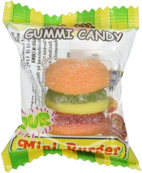 EFruitti Sour Gummy Burger - Mini Gummi Hamburger 60 Pieces