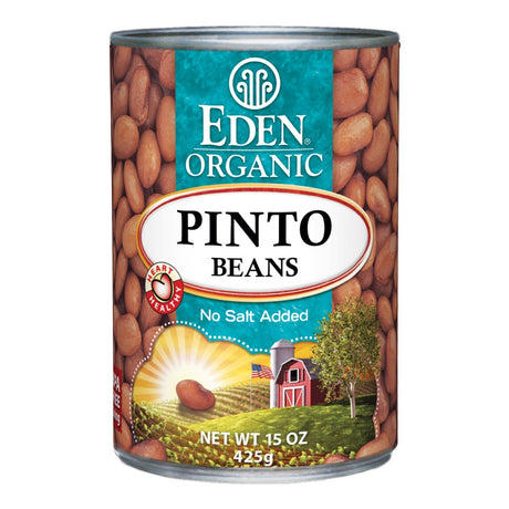 Eden Organic Pinto Beans, No Salt Added, 15-Ounce Cans