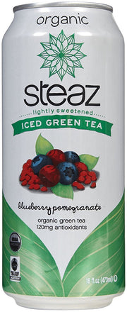 Steaz Iced Green Tea W/ Pomegranate & Blueberry-16 oz