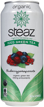 Steaz - Lightly Sweetened Iced Green Tea Blueberry Pomegranate