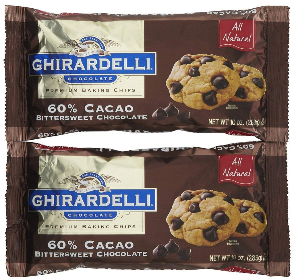 Ghirardelli Bittersweet 60% Cacao Baking Chips, 10 oz, 2 pk