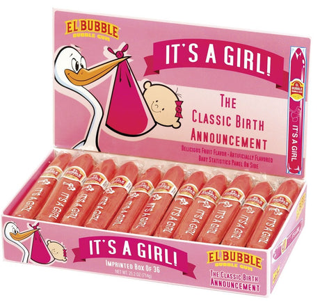 It's a Girl Bubble Gum Cigars 36ct.
