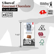 Milkboy Swiss Chocolates - Alpine Milk Chocolate Bars (5 Pack)