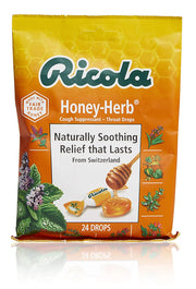 Ricola USA, Inc. Throat Drop, Honey-Herb, 24 Count (Pack of 12)