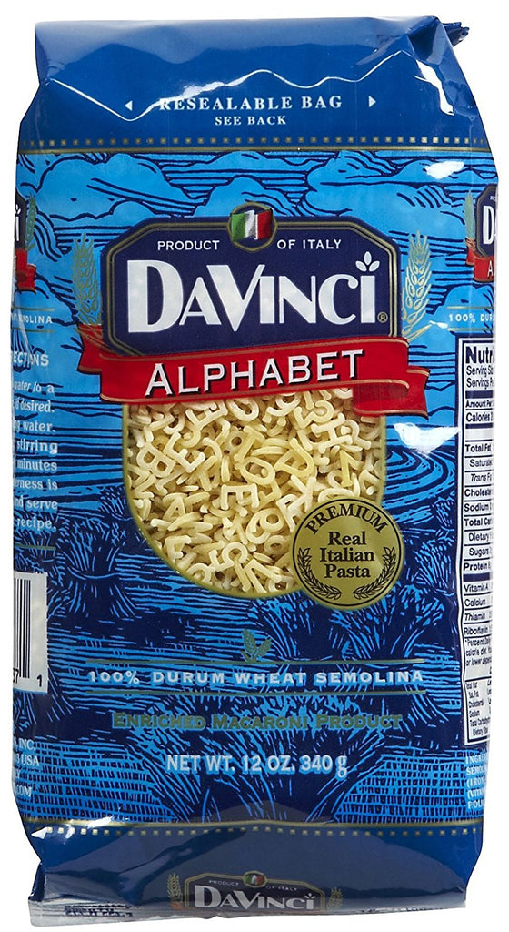 Da Vinci Alphabet Pasta - 12 oz (Pack of 1)