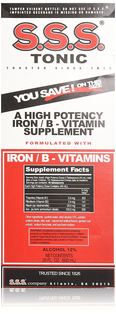 SSS TONIC LIQUID 20 OZ