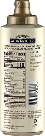 Ghirardelli Premium Sauce White Chocolate Flavored 16 oz Squeeze Bottle