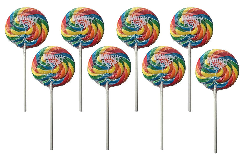 Adams Brooks Whirly Pop Lollipop Rainbow Swirl Party Candy