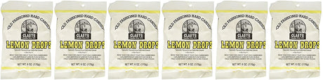 Claeys Candies Lemon Drop Hard Candy, 6 Package Deal