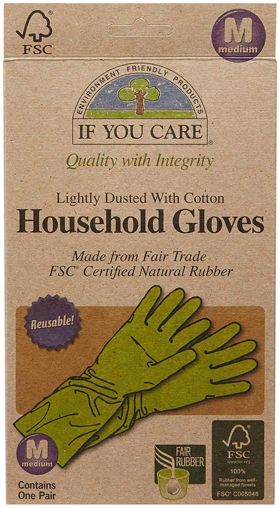 If You Care Household Latex Gloves - FSC Certified - Medium, 1 ct