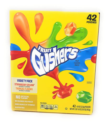 Betty Crocker Fruit Gushers Snacks Net Wt (42Count/0.8 Oz Net Wt 33.6 Oz)