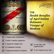 Giusti Giuseppe 5 Gold Medals "Banda Rossa" Cubica - Balsamic Vinegar of Modena Italy (8.45 fl oz / 250ml)