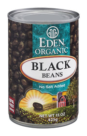 Edens Black Beans Organic, 15 OZ