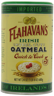 Flahavan's Irish Steel Cut Oatmeal Quick To Cook Drum, 24-ounces (Pack of 2)