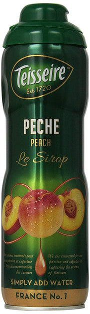 Teisseire Peach Syrup 20.3 fl oz for flavoring tea, for sodas and more. French import