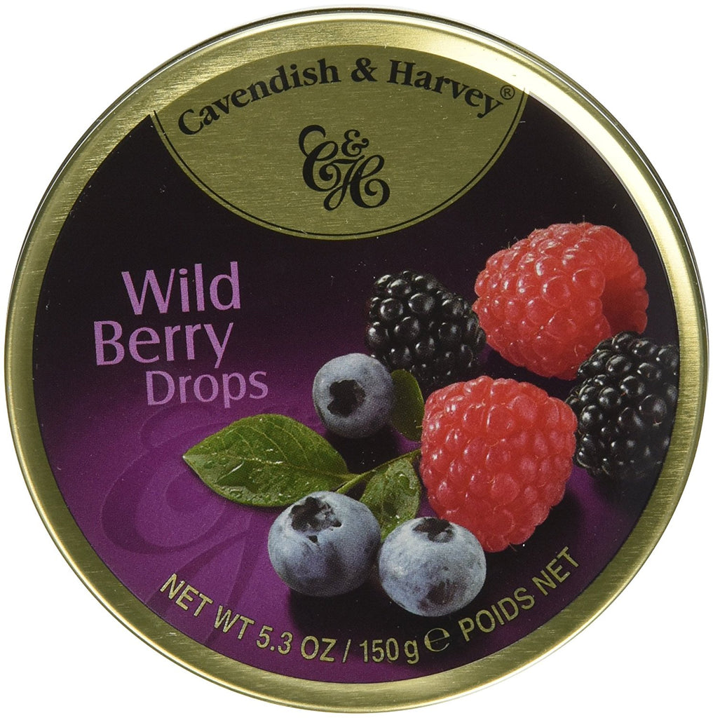 5.3oz Tin-Cavendish & Harvey Wild Berry Drops (Pack of 12)