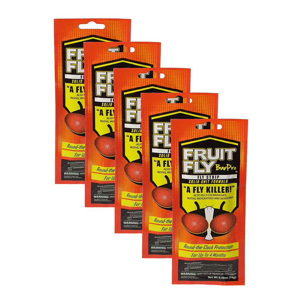 Fruit Fly BarPro Fly Strip - Fruit Flies Killer - Guaranteed Results - 4 Months of Protection - Clean and Odorless - Kills Cockroaches, Spider Mites, Gnats, Mosquitoes, and Silverfish