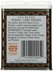 SUN BRAND Madras Curry Powder, 4 OZ (pack of 2)